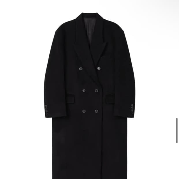 더오유 롱코트 블랙 카리나코트