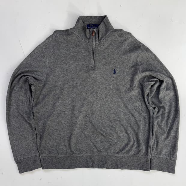폴로 랄프 로렌 남성 코튼 쿼터집 스웨터 (그레이)