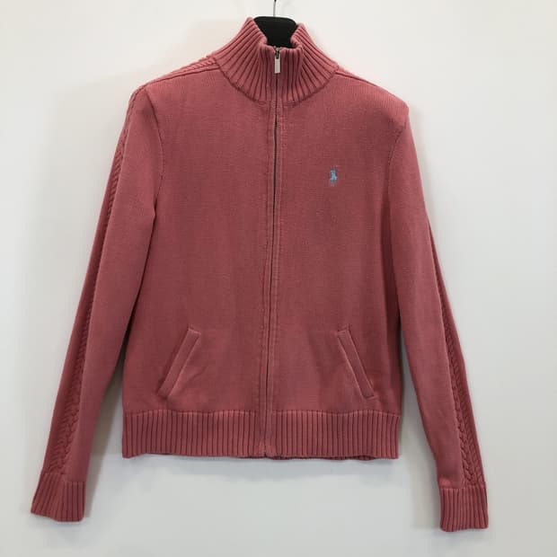 폴로 랄프로렌 핑크 니트집업 L 블루포니 