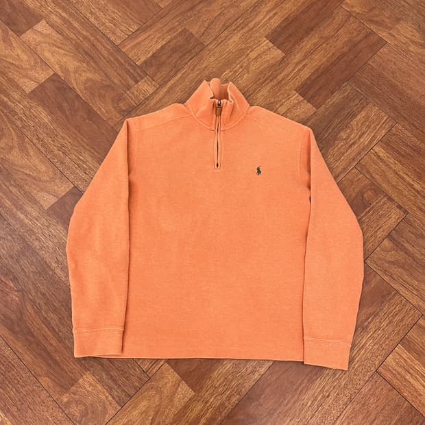 폴로 반집업 니트