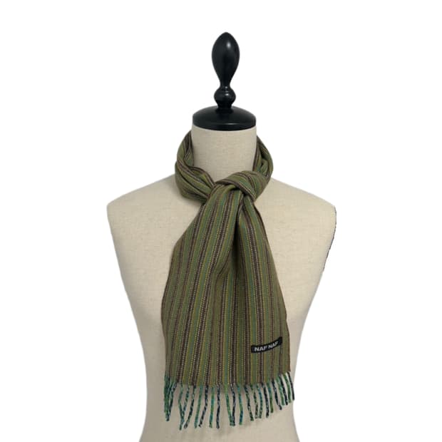 naf naf 모 스트라이프 머플러 made in japan 일본빈티지