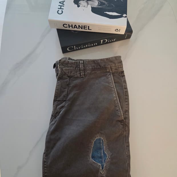 인코텍스 클래식 데미지패치워크 가먼트워싱 바지