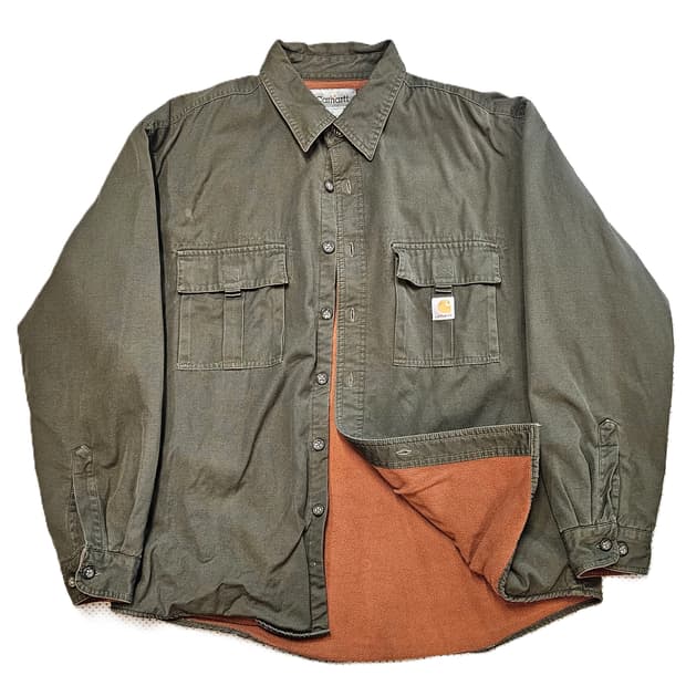 칼하트 리워크 플리스 안감 워크셔츠 자켓