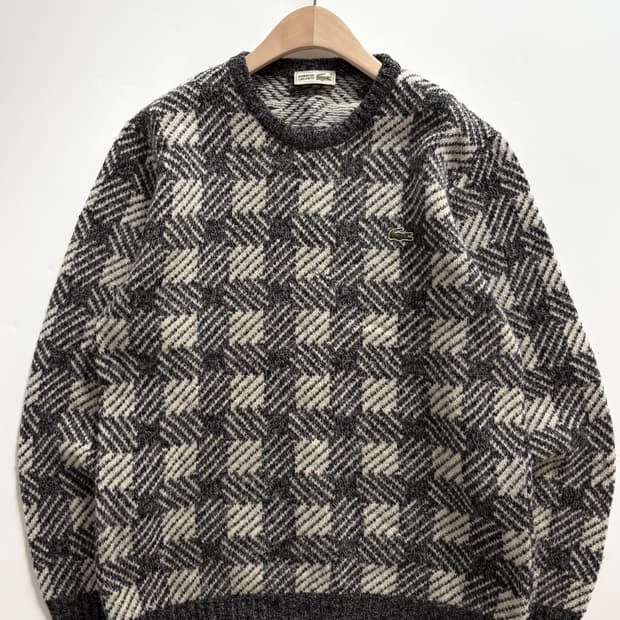 Lacoste 라코스테 지오메트릭패턴 울 니트