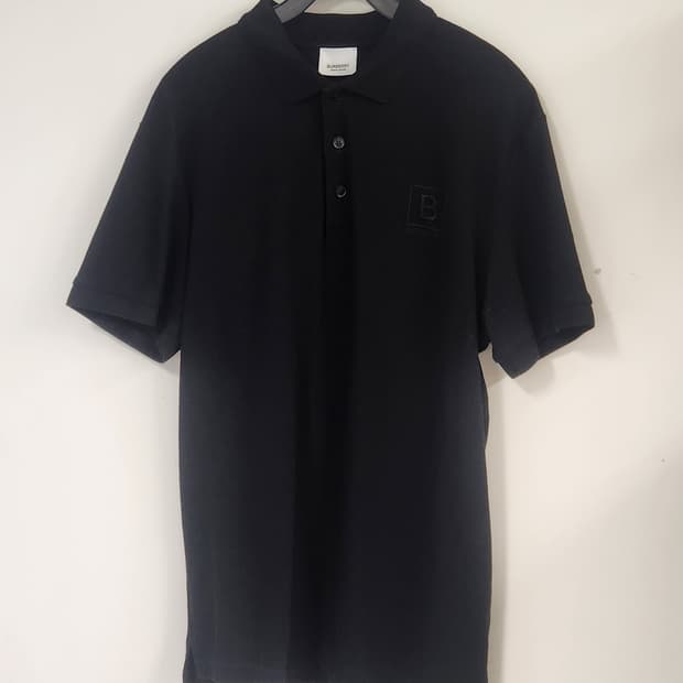 버버리 블랙 B로고 반팔 폴로티 XL (100-105)