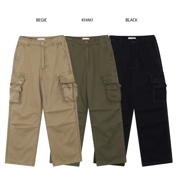 릿킴 CRUSH CARGO PANTS 베이지 [S]
