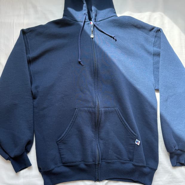 90s USA 러셀 애슬레틱 후드집업 네이비