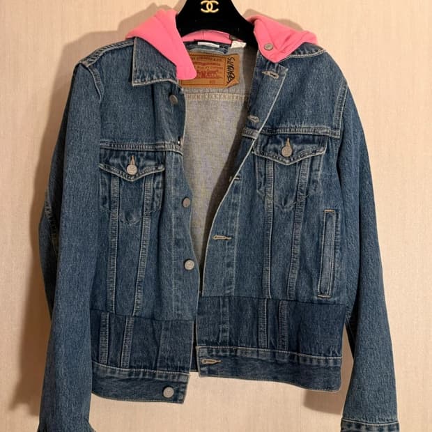 베트멍 리바이스 데님후드자켓