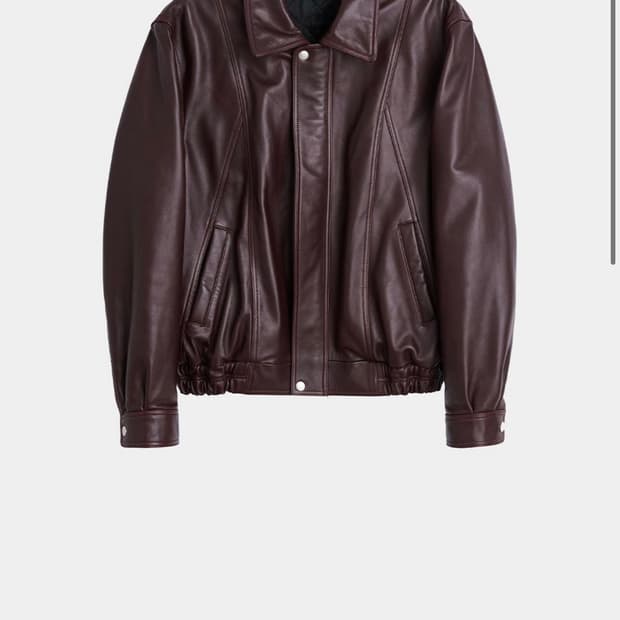 선플라워 90s 레더 봄버 버건디 46