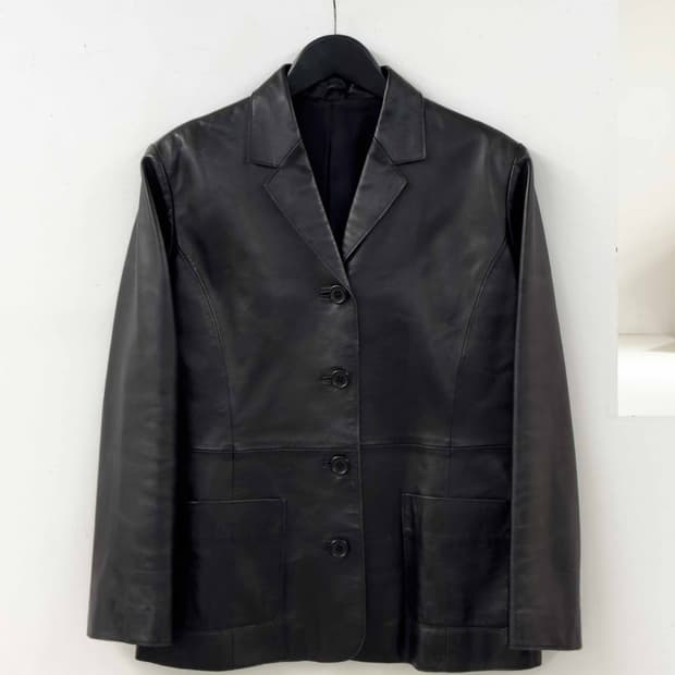 레더 블레이저 자켓