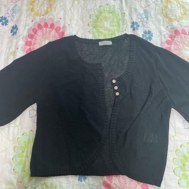 (THEORIA)여름 블랙니트가디건