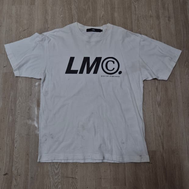 LMC 엘엠씨 2019 빅로고 화이트 반팔티셔츠 M(95)