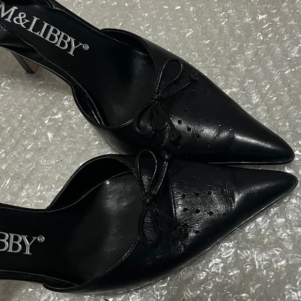 Sam&libby 리본 포인트 펀칭 스틸레토 레더힐 240