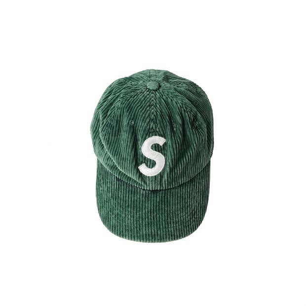 슈프림 23FW 코듀로이 S 로고 6패널 캡 그린 