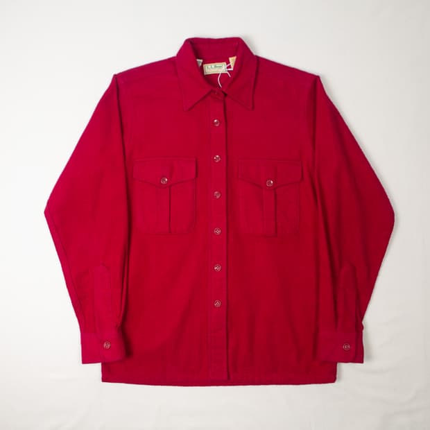 80s 엘엘빈 코튼 2 포켓 워크셔츠