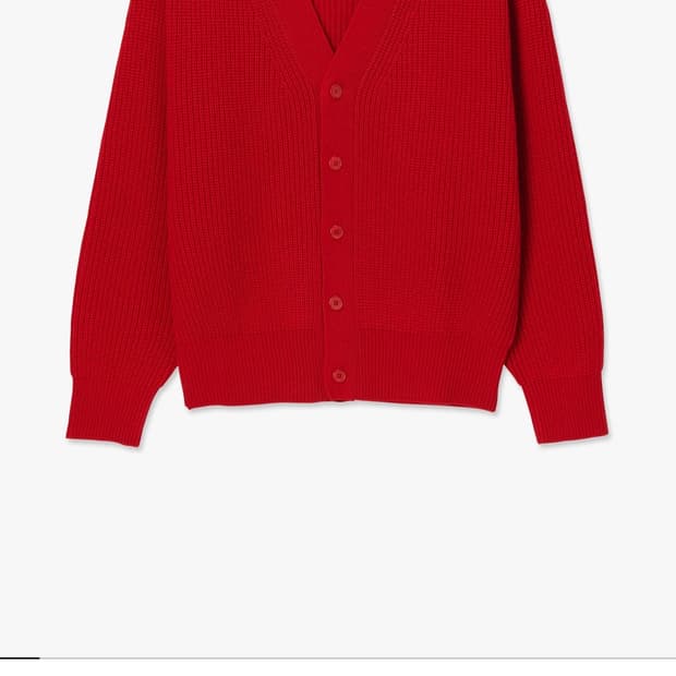 (XL) 이얼즈어고 로버 울 가디건 레드(두꺼운 버전)