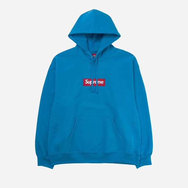 [XL]슈프림 25FW 박스로고 후드 시안 / 하빨