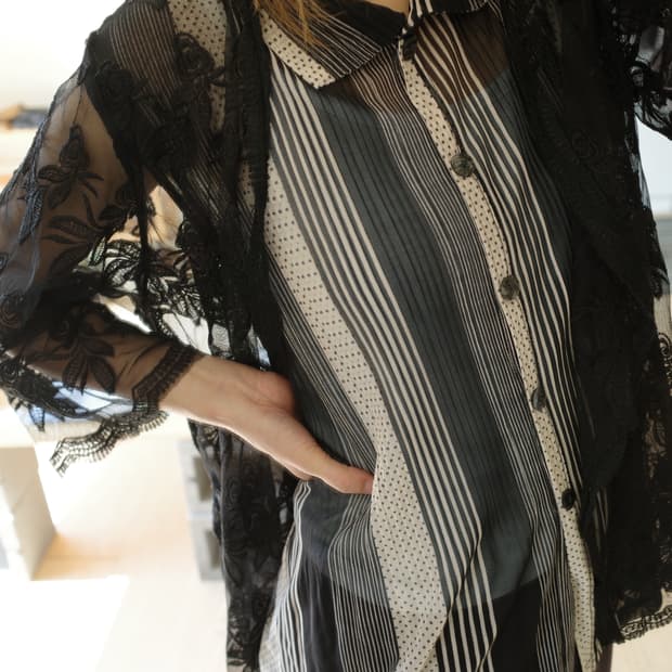 dot pleats vest 