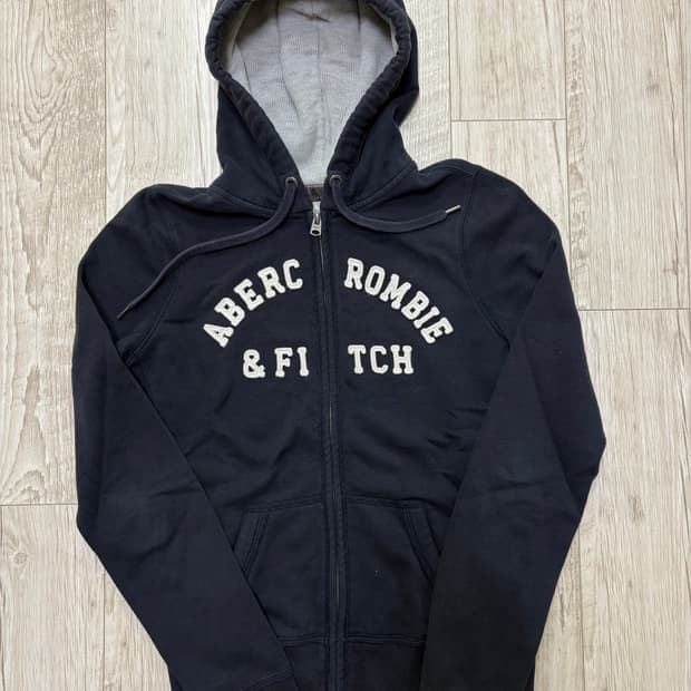 아베크롬비 후드집업 딱붙핏 네이비 m