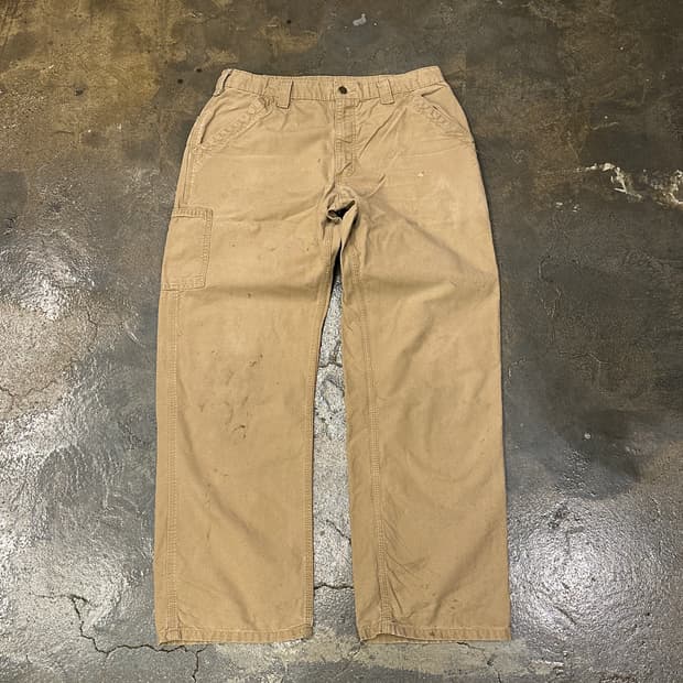 칼하트 카펜터 베이지 코튼 팬츠 35x32