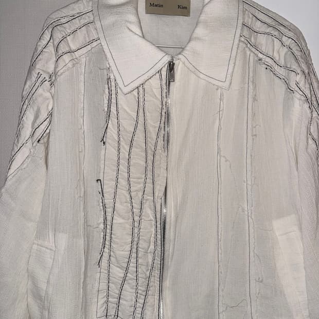 마땡킴 린넨 봄버 자켓