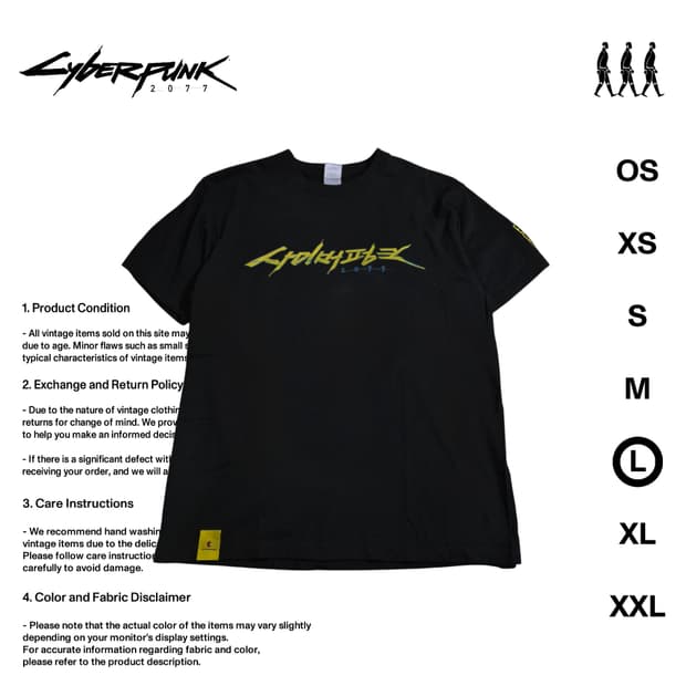 사이버펑크 2077 한국 프로모션 기념  티셔츠 L사이즈