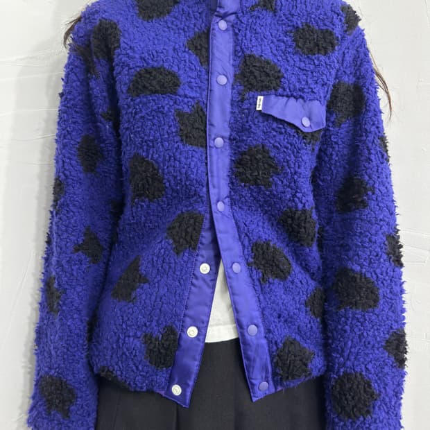 ne-net cat pattern fleece zipup