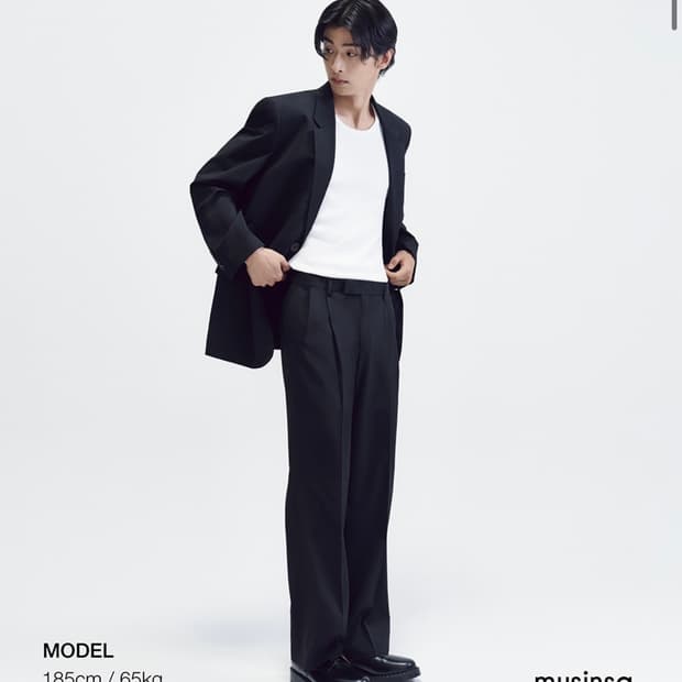 무탠다드 쿨탠다드 오버사이즈 블레이저/검정/2XL