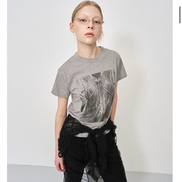 lcdc 프린팅 그레이 반팔