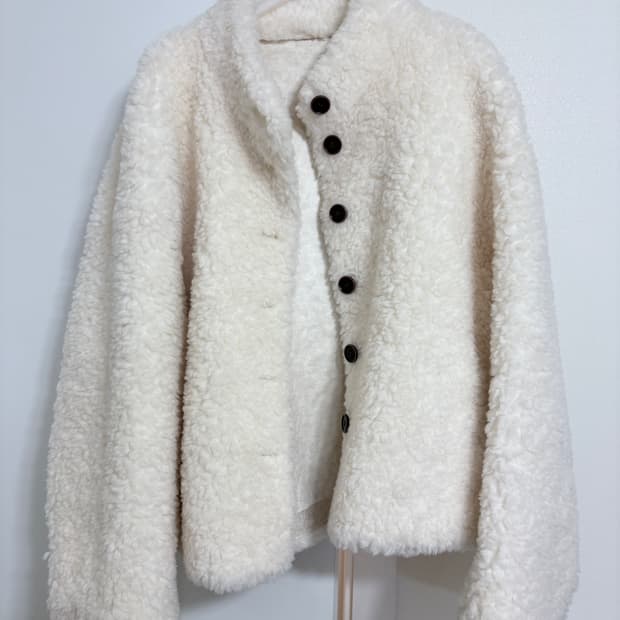 데일리룩 양털시어링자켓 울100%