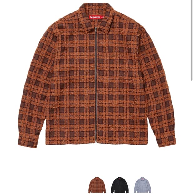 슈프림 체크셔츠자켓