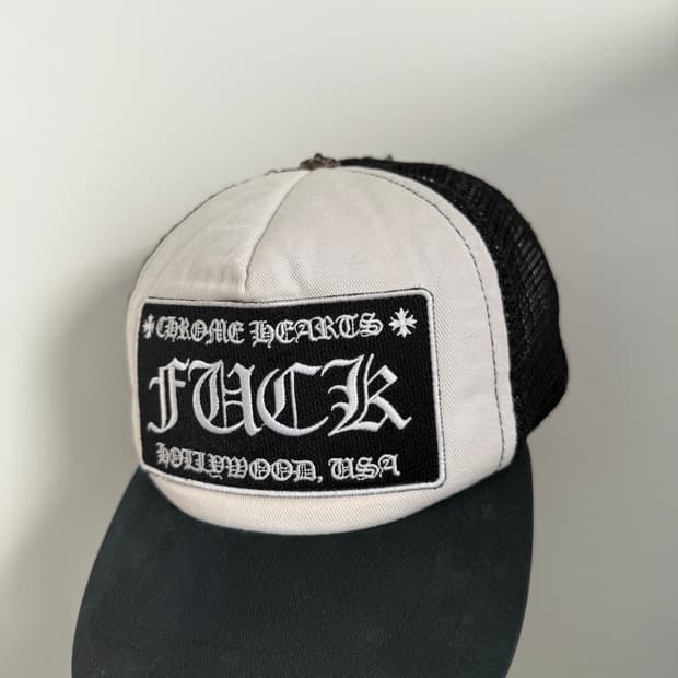 크롬하츠 퍽 모자 캡 화이트