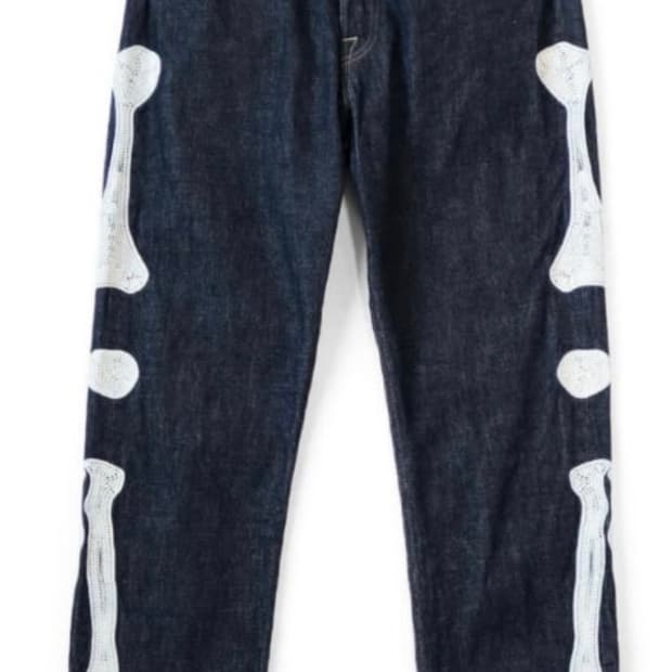 (구매) KAPITAL 12.5oz Denim 본 자수 데님 팬츠