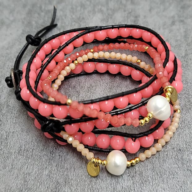 pink bracelet set
