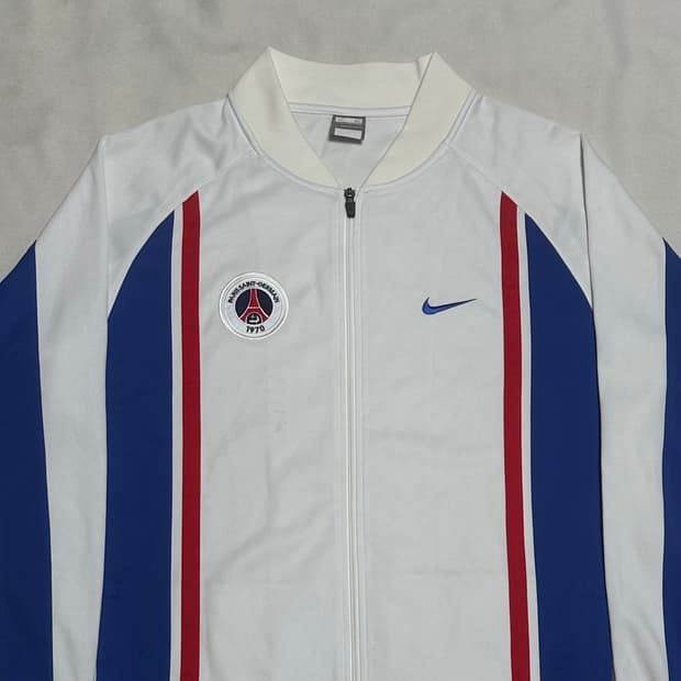 XL 나이키 파리 생제르맹 화이트 배색 트랙탑
