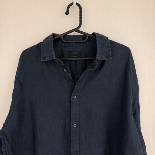 COS 코스 남성 린넨셔츠 네이비 L
