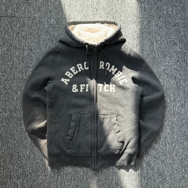 아베크롬비 차콜 울프죠 쉐르파 후드집업 