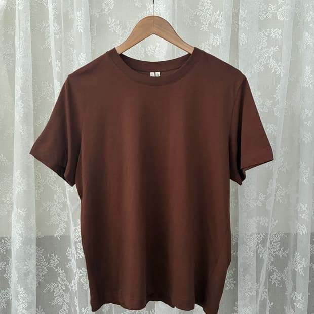 L) 아르켓 라운드넥 반팔 티셔츠 브라운