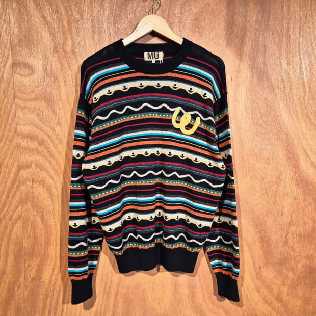 MU스포츠 재팬 캐시미어 케이블패턴 니트 L