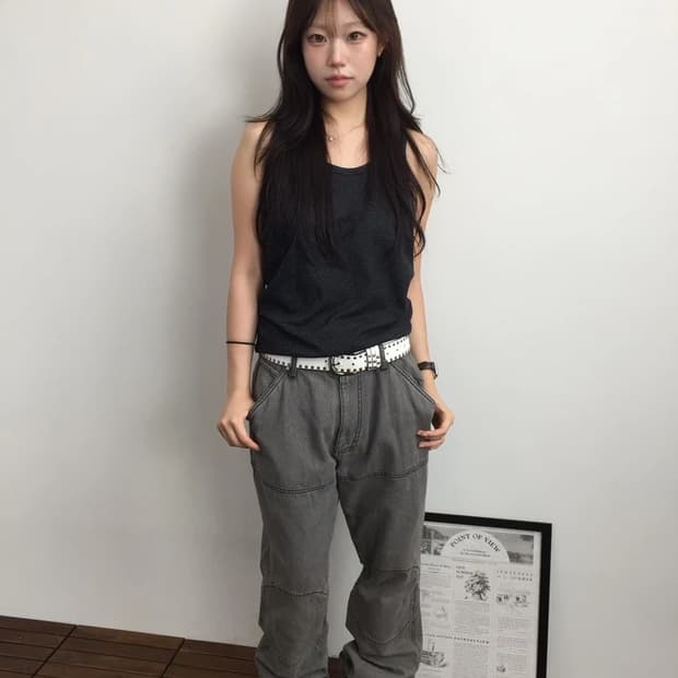 EDWIN Vintage Micro Check Tank Top