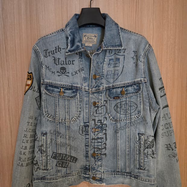 폴로 랄프로렌 그래픽로고 데님 트러커 [105사이즈]새제품