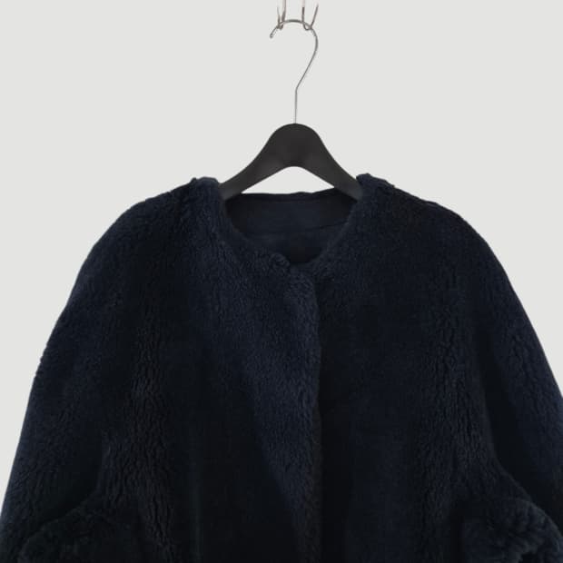 [77]시티지 빈티지 양모 퍼 자켓 Women