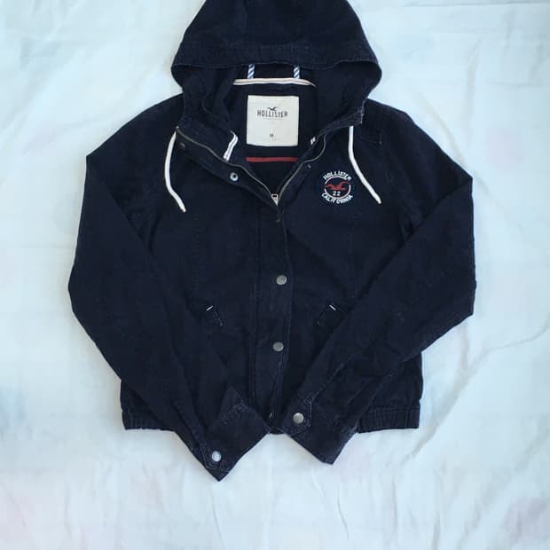 홀리스터 네이비 면자켓