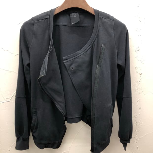 지스타로우 사선 지퍼 코튼 집업