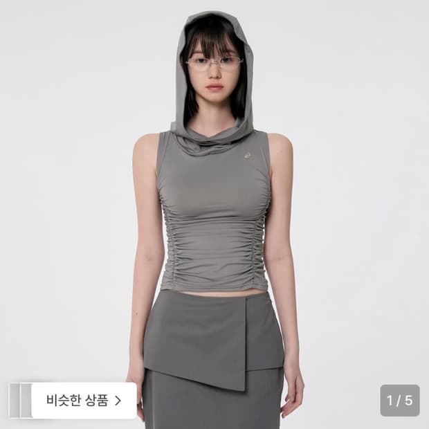 후디 하이넥 슬리브리스 (블랙)