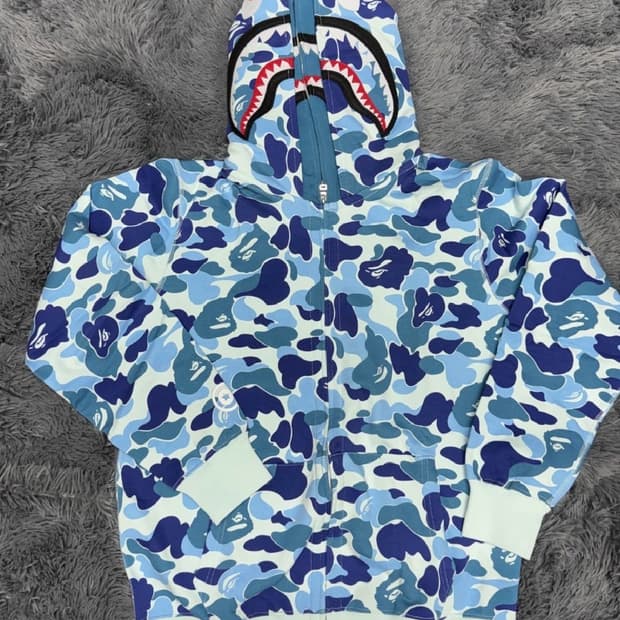 베이프 더블 샤크 블루 s 새상품