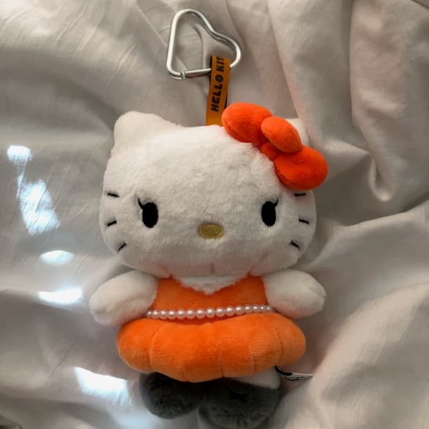 헬로키티 지수 콜라보 키링 오렌지 새상품