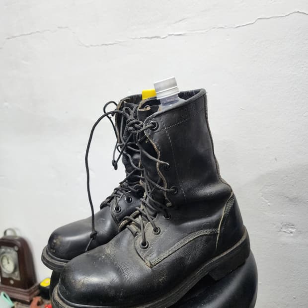 리얼레더 00s 밀리터리 군용 전투화