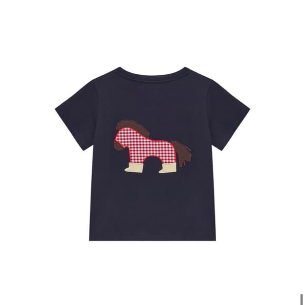 탄산마그네슘 포니 아플리케 티셔츠