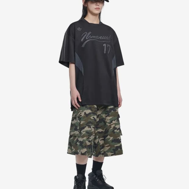 노매뉴얼 립스탁 카모 버뮤다 D.P CARGO BERMUDA PANTS